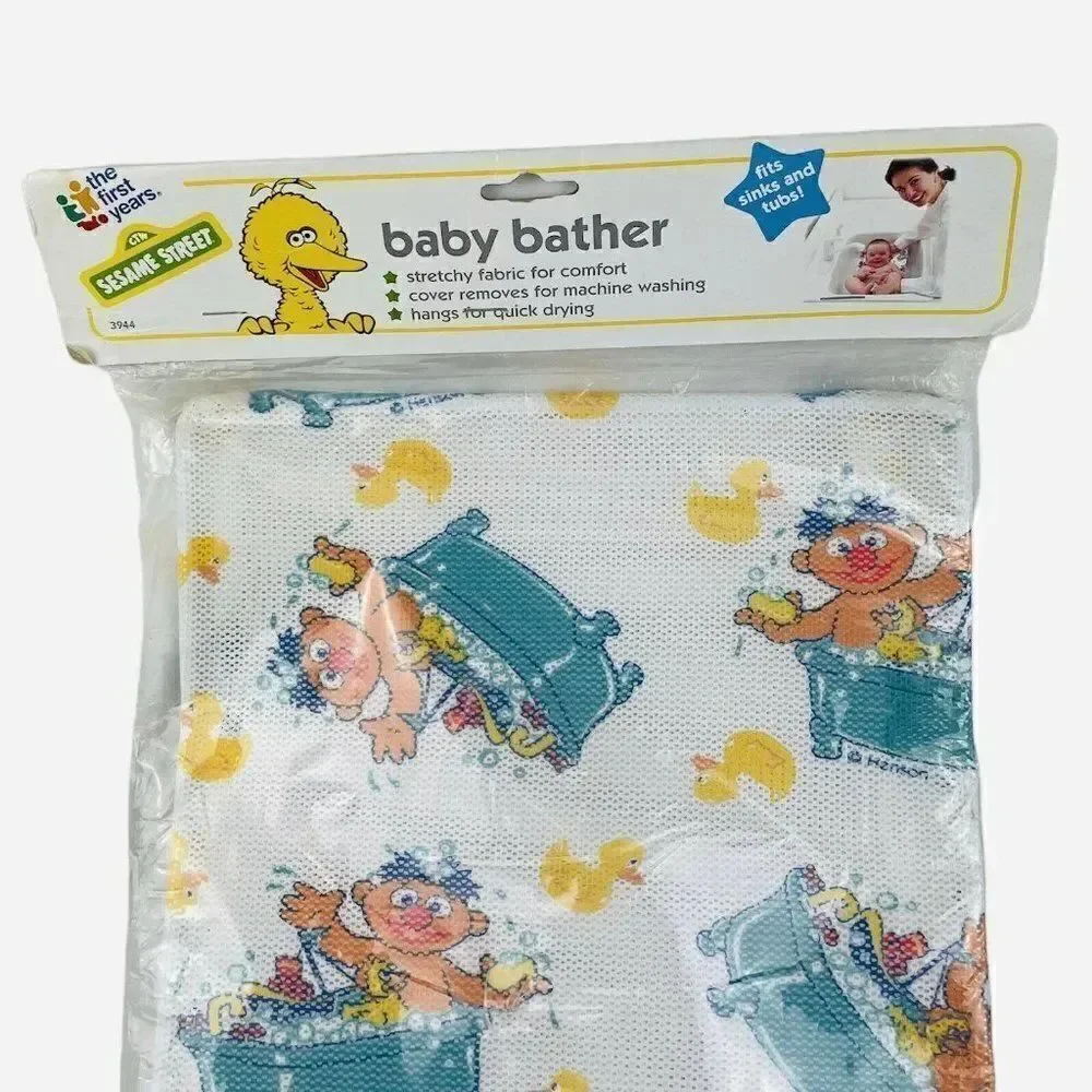 RARE VTG NOS 1998 Sesame Street Baby Bather Ernie First Years Henson Rubber Duck